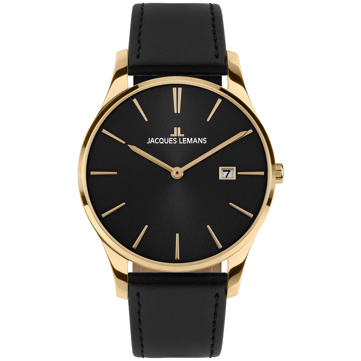 Jacques Lemans Black Leathe Strap 1-2122E